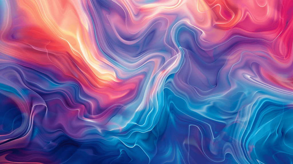 An abstract background with swirling colors and shapes, evoking the fluidity of air or water, perfect for desktop wallpaper --ar 16:9