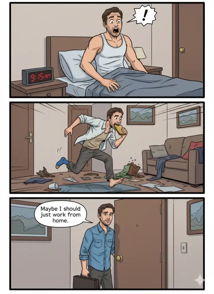 Turn this person into a comic strip character. Keep the same facial features, hairstyle, and expression. Style: bold outlines, cel-shaded colors, simple backgrounds, expressive poses, clean comic panel aesthetics.