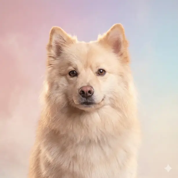 Create a soft dreamy studio portrait using the uploaded pet photo as the main subject. Use pastel colored backgrounds with gentle gradients and light haze. The pet should appear relaxed and friendly. Soft lighting, smooth color transitions, high resolution fur detail, Instagram friendly aesthetic. Use aspect ratio 1:1.