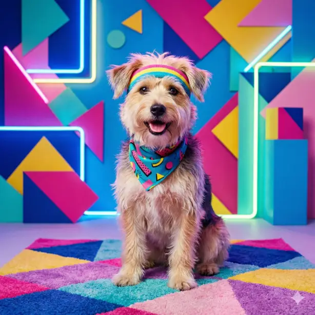 Create a fantasy inspired studio portrait using the uploaded pet photo as the main subject. Style the pet as a space explorer or sci fi character with a themed harness or costume. Use a colorful cosmic background with planets and stars. The pet should stand proudly with a calm expression. Ultra detailed fur, sharp focus, cinematic lighting, creative pet portrait style. Use aspect ratio 1:1.