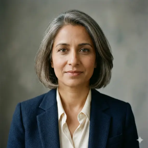 Create a realistic LinkedIn profile photo of a professional person with a calm, approachable presence and direct eye contact. Use soft studio or window lighting to create even illumination across the face. Keep the background neutral and distraction-free. Ensure high image clarity, realistic facial features, professional clothing, and a square 1:1 aspect ratio.