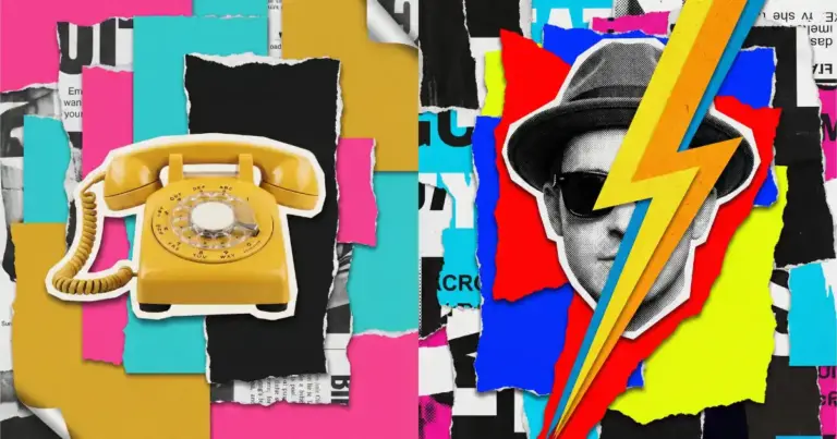 gemini prompt for paper style collage