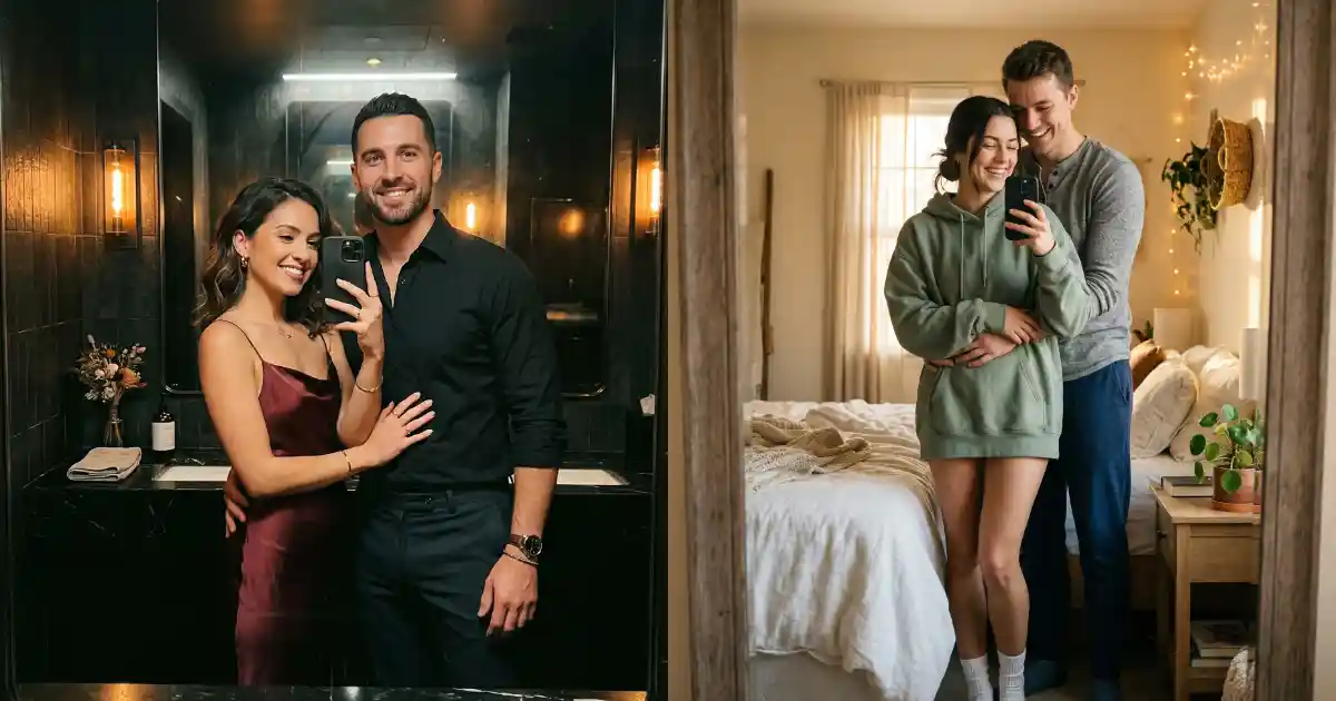 gemini prompts for couple mirror selfie photos