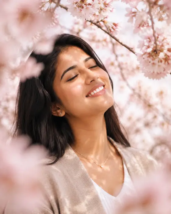 Cherry Blossom Branches Overhead