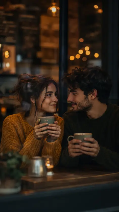 Warm Café Window Moment