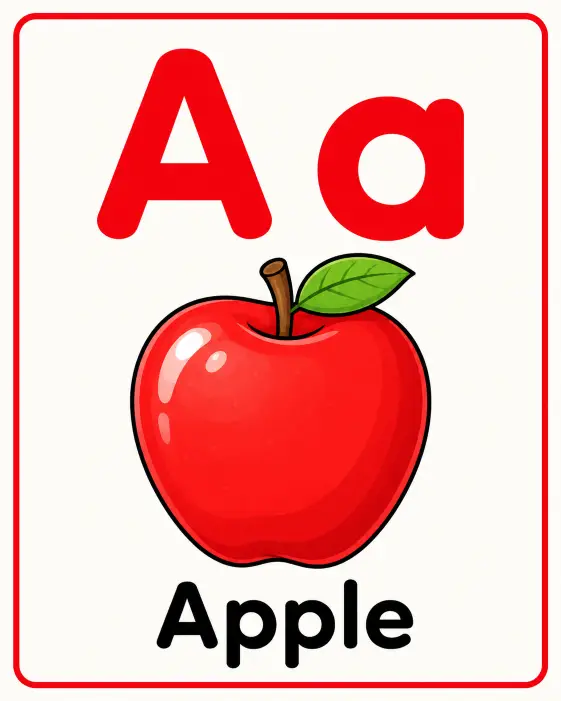 1. Letter A Alphabet Flashcard
