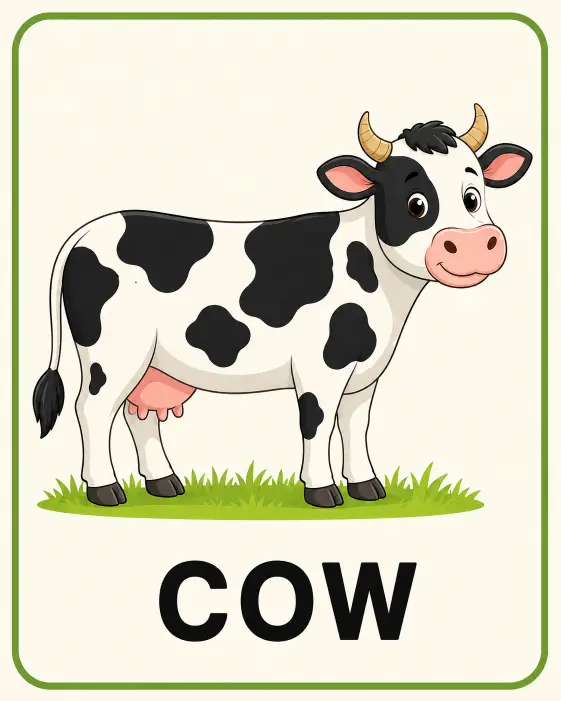 3. Farm Animal Flashcard