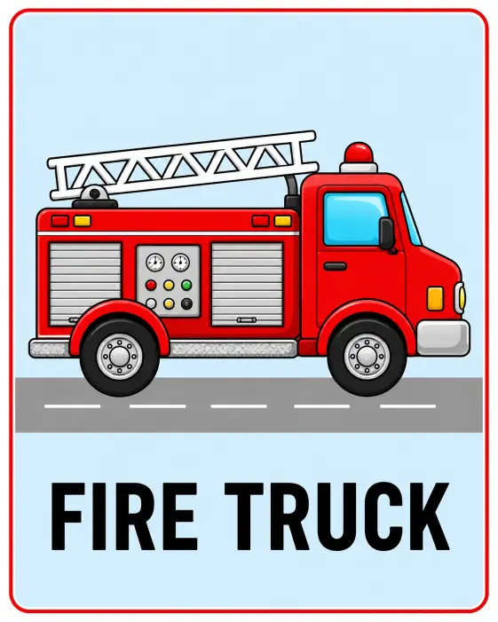 8. Vehicle Flashcard