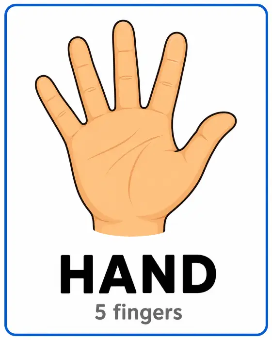 10. Body Parts Flashcard