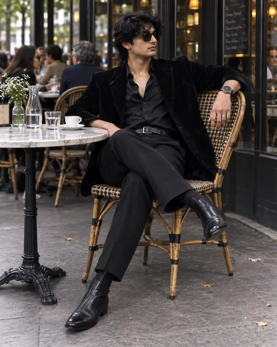 Seated Café Portrait