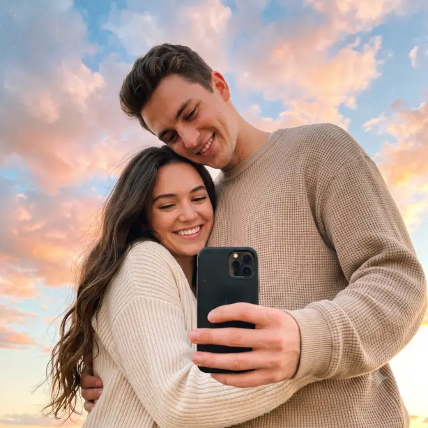 Low Angle Sunset Selfie
