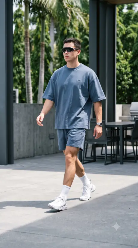 Matching Grey Co-ord Set Outdoors