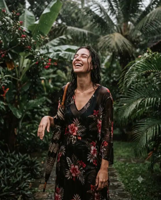 3. First Rain in a Tropical Garden