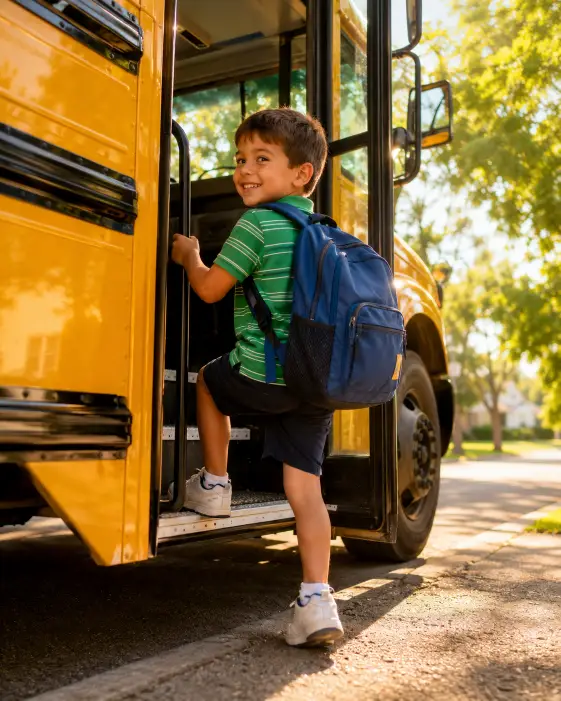 10. Boarding the School Bus