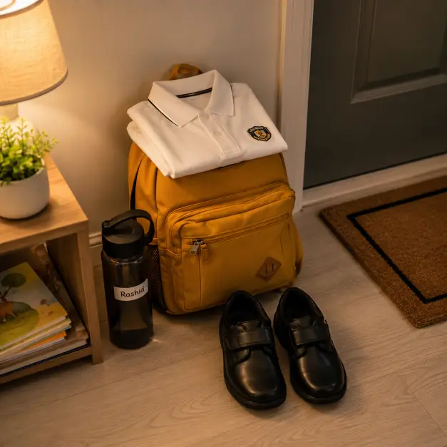 3. Backpack Ready by the Door