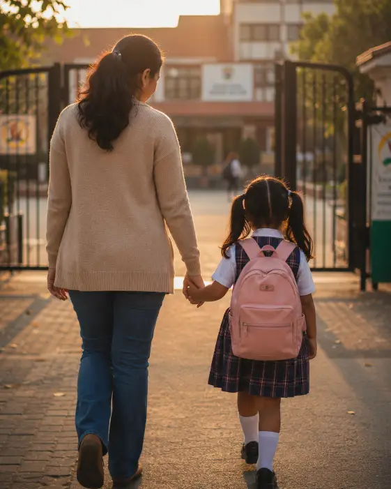4. Mom and Child Hand in Hand