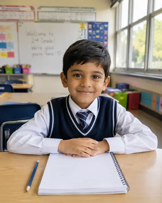 6. First Day at the Classroom Desk