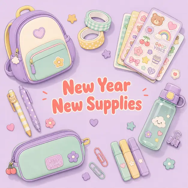 7. Pastel Stationery Poster