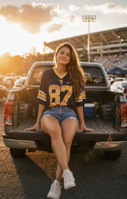 1. Golden Hour Truck Bed Portrait