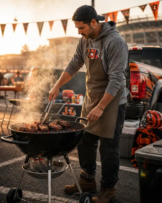 4. Grill Smoke and Apron