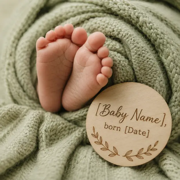 2. Tiny Feet on a Knitted Blanket