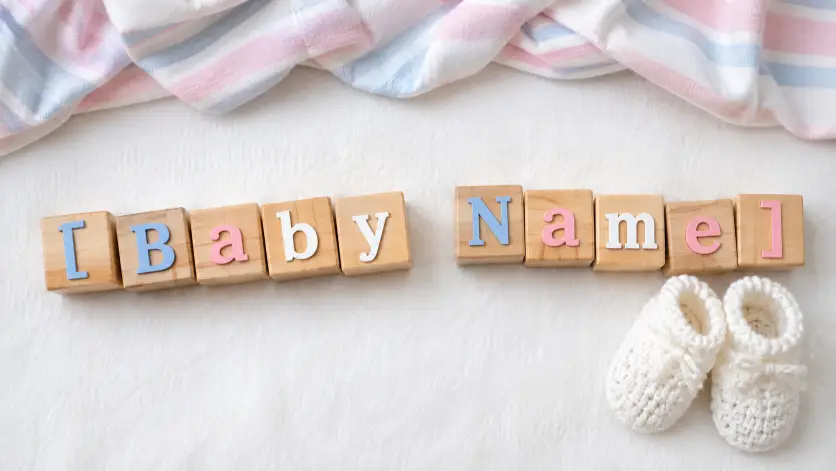 7. Wooden Letter Blocks Spelling the Name