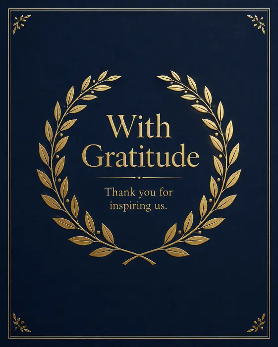 Elegant Gold and Navy Card