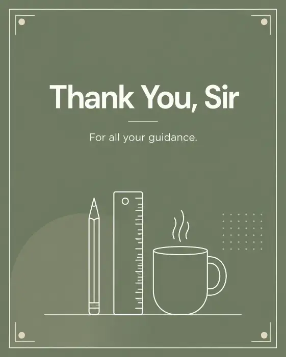Modern Minimalist Card for Him