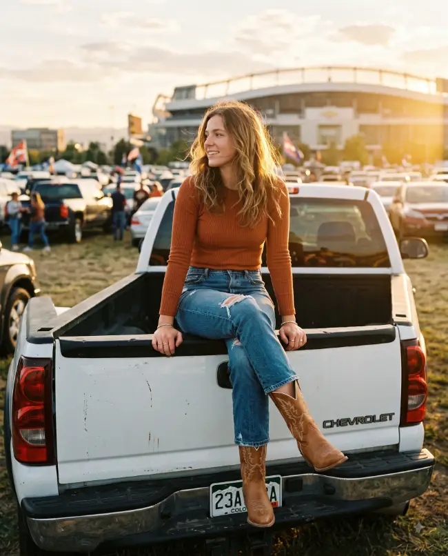 4. Sitting on the Truck Bed