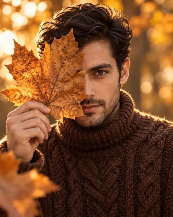 Close-Up with a Maple Leaf