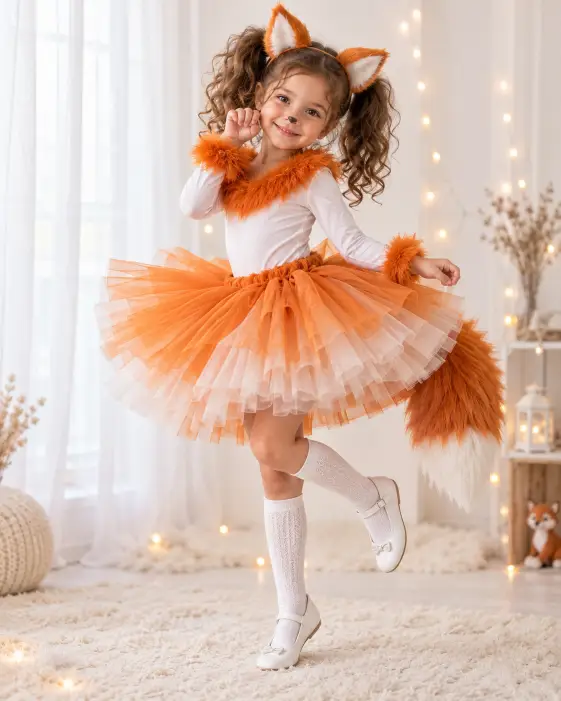 Fox Tutu With Faux Fur Tail