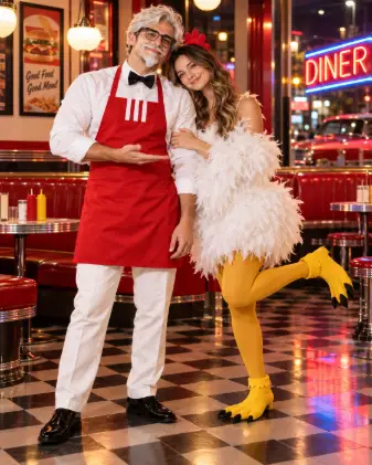The Fried Chicken Colonel and His Chicken