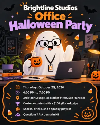 Office Halloween Party Invitation