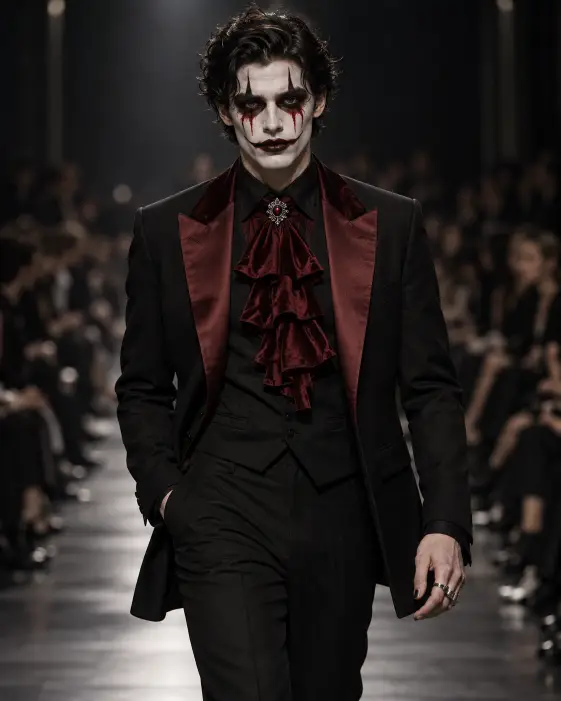 Gothic Harlequin on the Runway