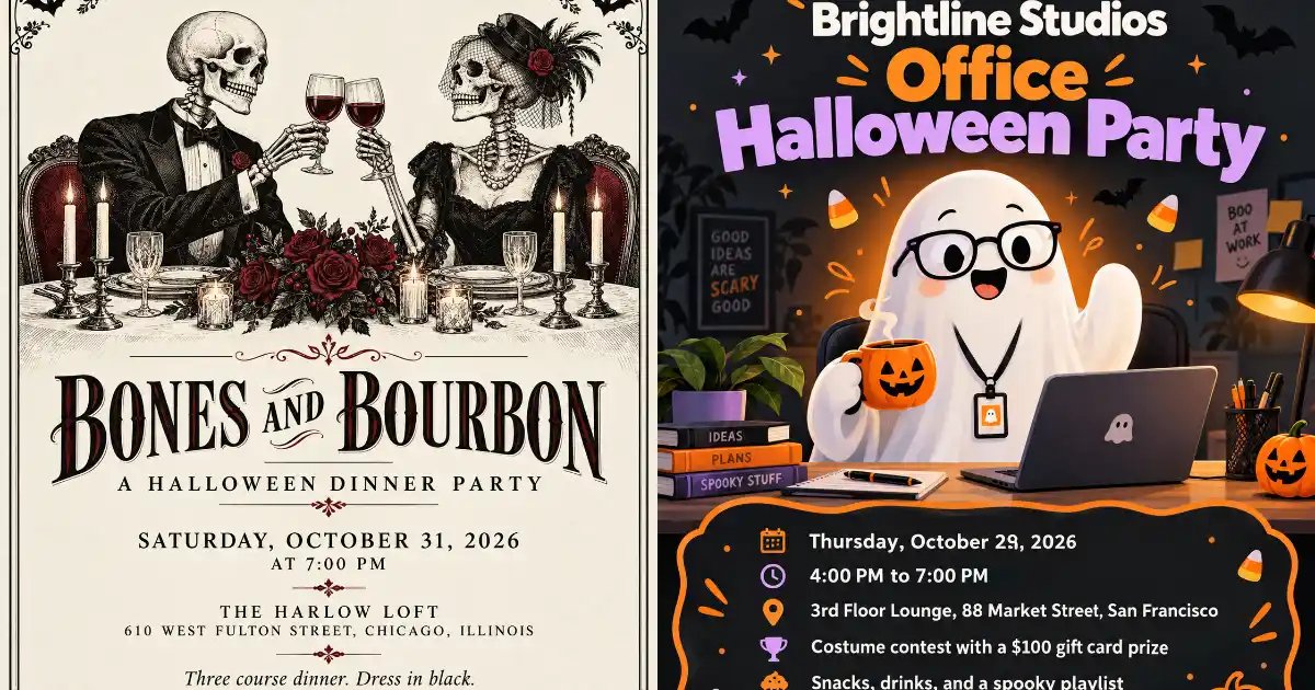 chatgpt prompts for halloween invitation cards