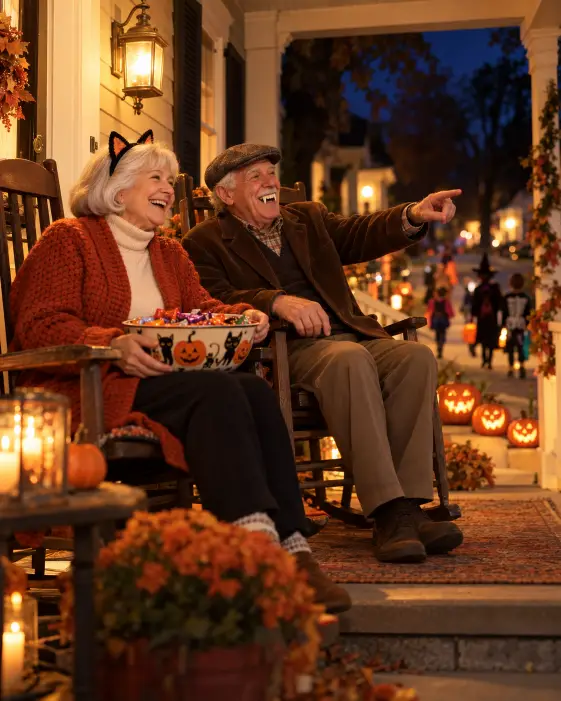 Grandparents Waiting on the Porch