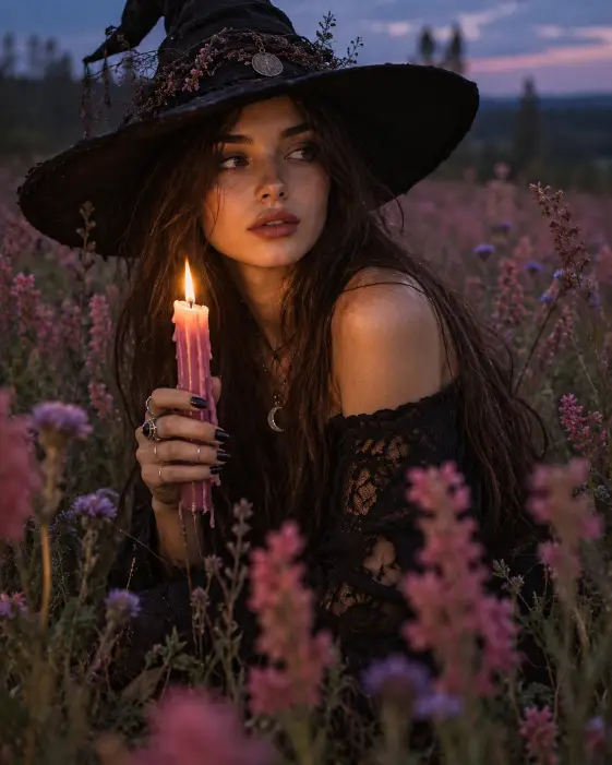 4. Candlelight in a Wildflower Meadow