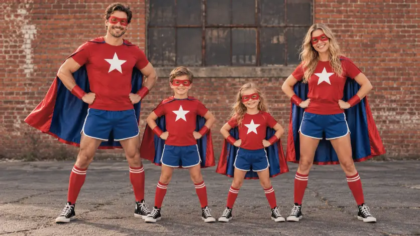Matching Superhero Squad