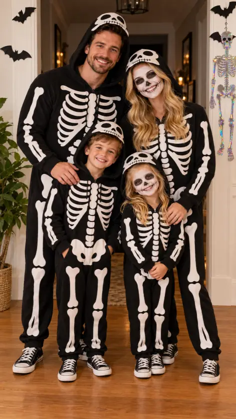 Matching Skeleton Onesies