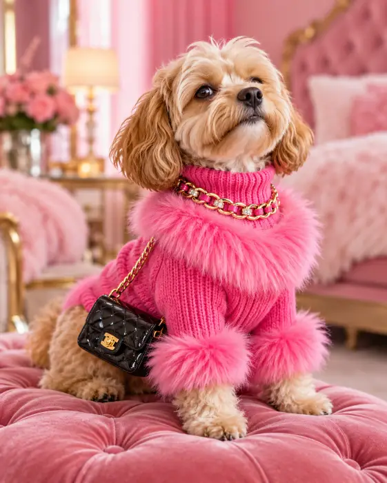 6. Pink Fur Glam Diva