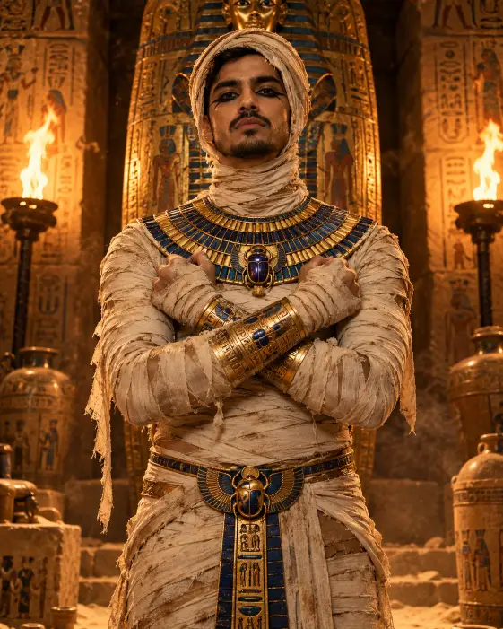 Royal Mummy in an Ancient Tomb