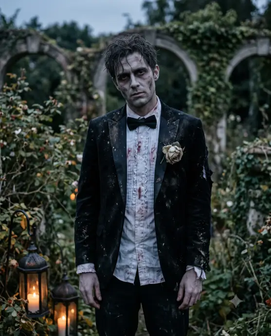 6. Zombie Groom in the Garden