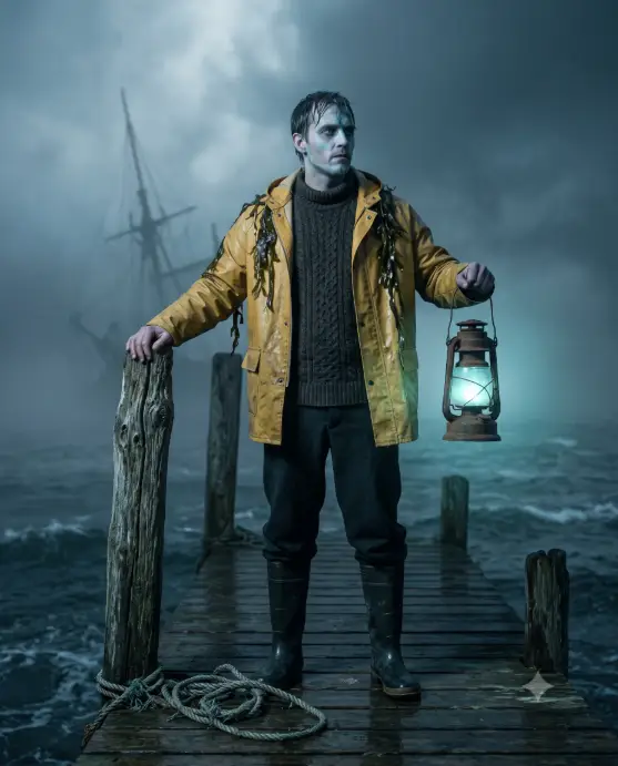 9. Ghost Sailor on a Foggy Pier